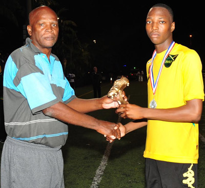 Golden Boot winner - Nicholas Nelson, Jamaica - Dreamy Riley Photo Golden Boot winner - Nicholas Nelson, Jamaica