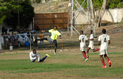 Game action between St. James and Irwin