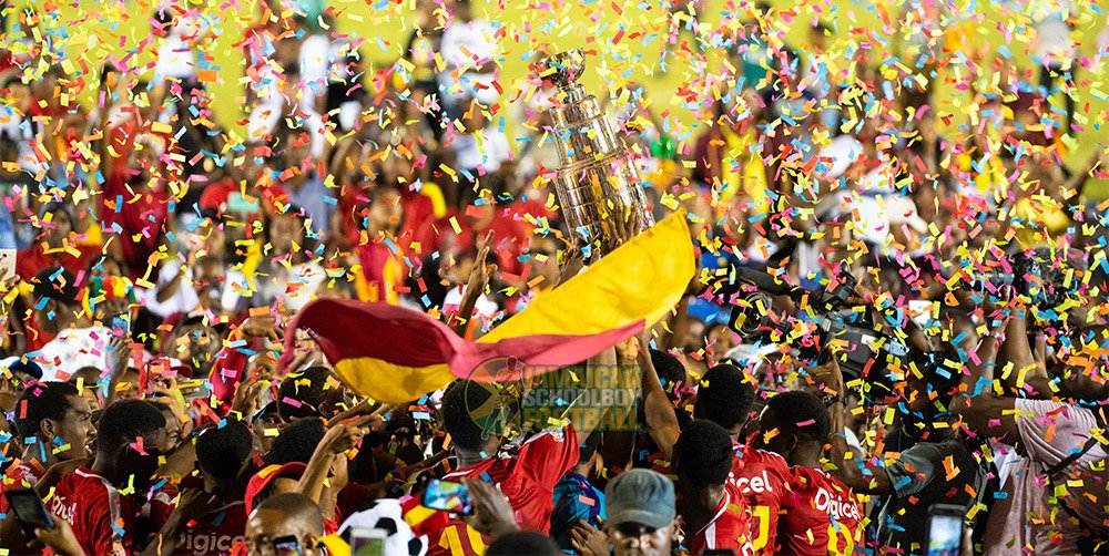Cornwall College lifting the 2018 Champions Cup